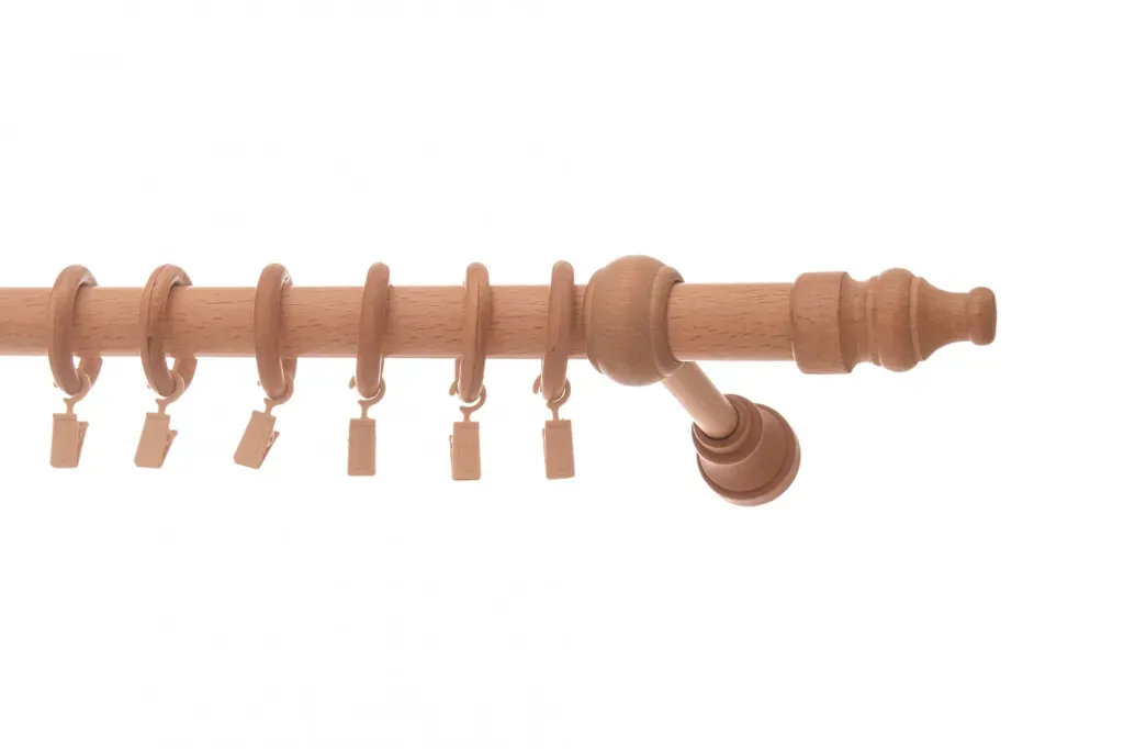 Karnisz drewniany od Rolmajster - 28 mm w kolorze bukowym